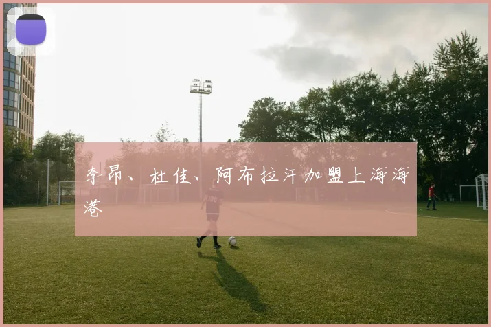 李昂、杜佳、阿布拉汗加盟上海海港